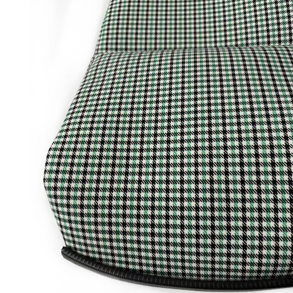 Black & Green Houndstooth Center Seat Inserts for Porsche Carbon Fiber Bucket Seats (991 / 992 GT3 RS, 718 GT4 RS, 918)