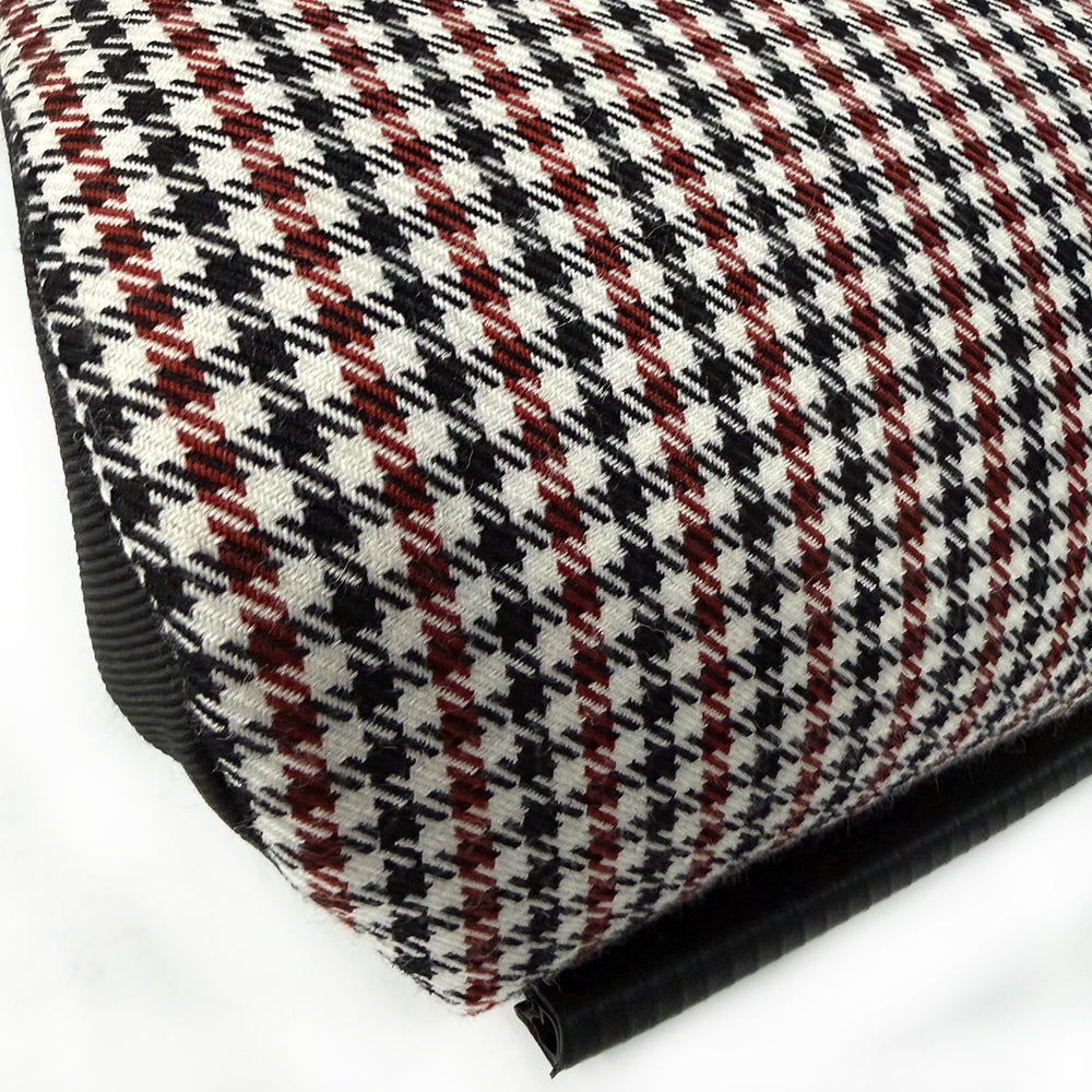 Black & Red Houndstooth Seat Inserts with Foam Cushioning for Porsche Bucket Seats