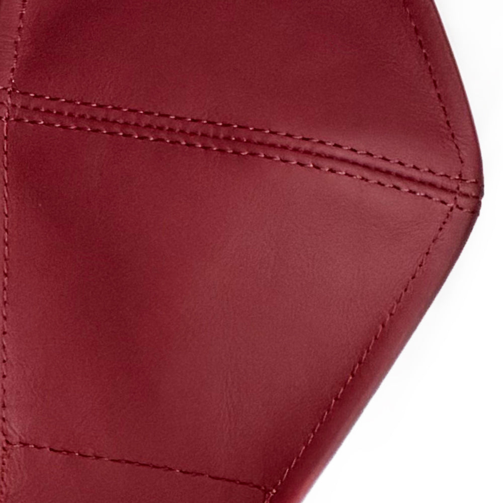 Bordeaux Red Leather Side Bolster Protector Set for Porsche Racing Bucket Seats