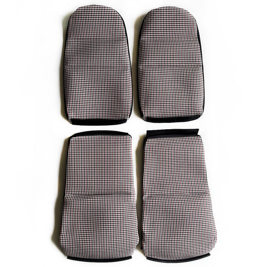 Black & Red Houndstooth Center Seat Inserts for Porsche Carbon Fiber Bucket Seats (991 / 992 GT3 RS, 718 GT4 RS, 918)
