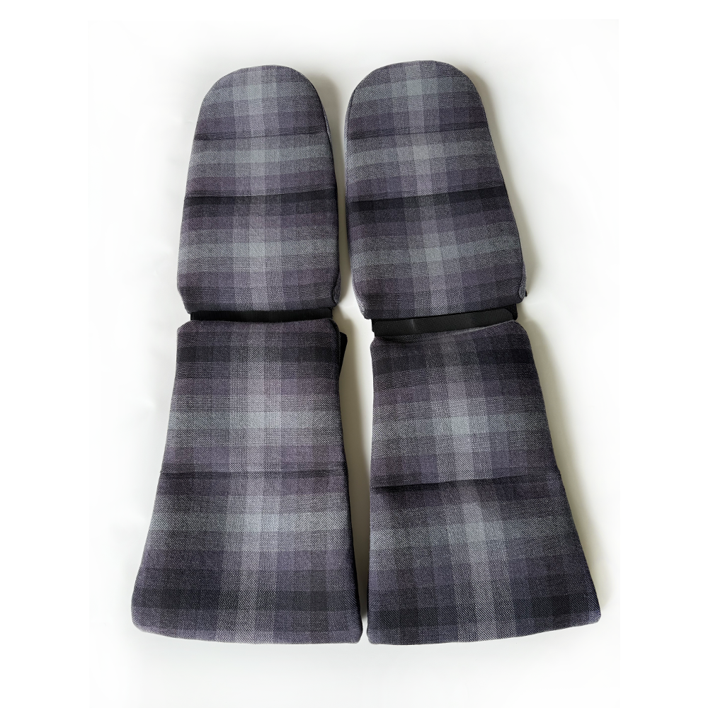 Grey Checkered Center Seat Inserts for Porsche Carbon Fiber Bucket Seats (991 / 992 GT3 RS, 718 GT4 RS, 918)
