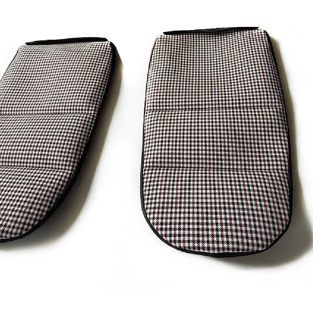 Black & Red Houndstooth Center Seat Inserts for Porsche Carbon Fiber Bucket Seats (991 / 992 GT3 RS, 718 GT4 RS, 918)