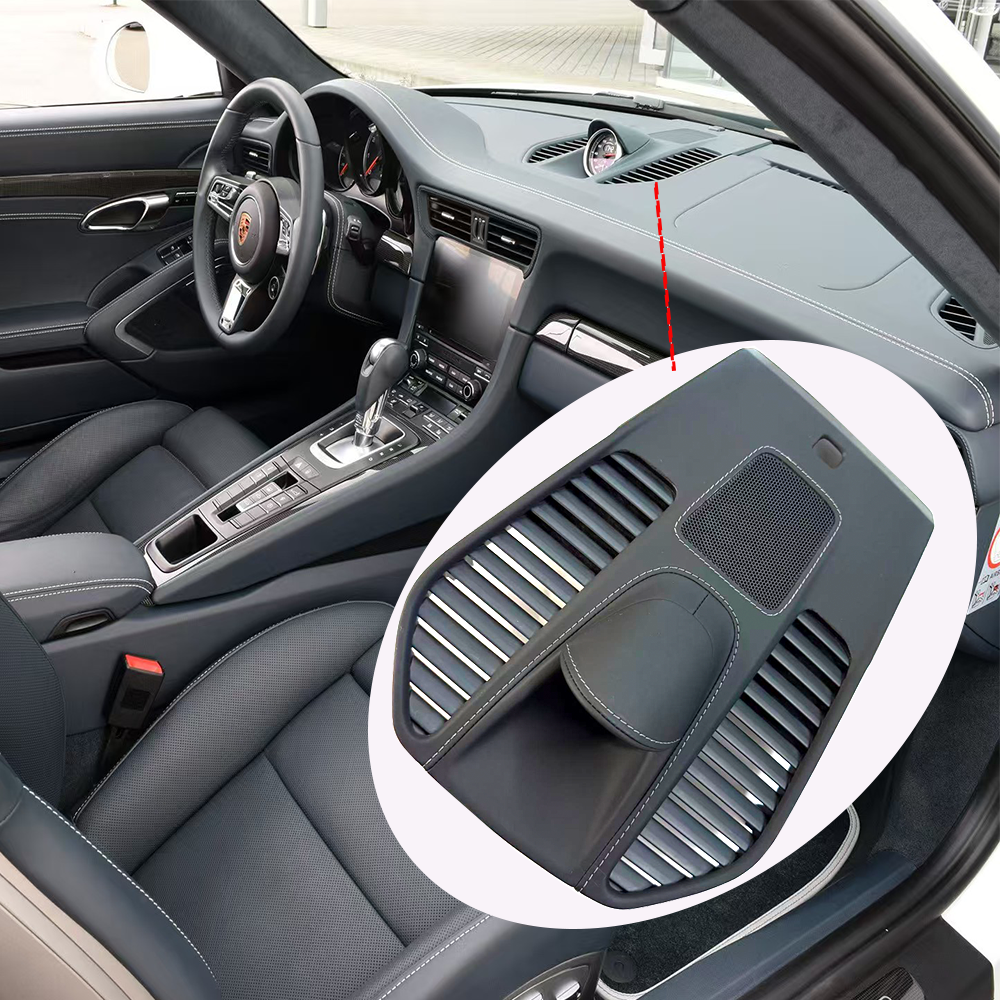 Porsche 911 Leather Chronograph Cover – Black Leather with Dark Grey Stitching (OEM Base Stopwatch Cover)