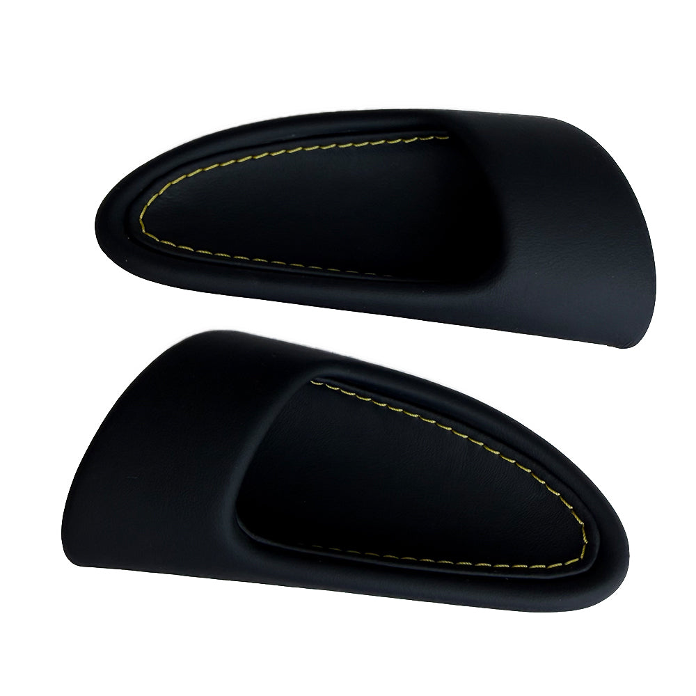 Porsche 997 (2005–2011) Leather Door Handle Set – Black Leather / Yellow Stitching | Carrera Turbo GT3 RS GTS Exclusive