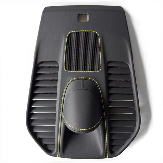 Porsche 911 Leather Chronograph Cover – Black Leather with Yellow Stitching (OEM Base Stopwatch Cover)