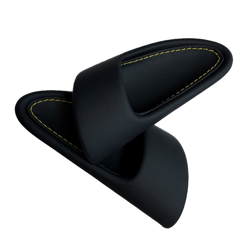 Porsche 997 (2005–2011) Leather Door Handle Set – Black Leather / Yellow Stitching | Carrera Turbo GT3 RS GTS Exclusive