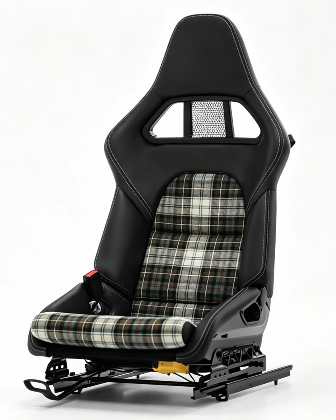 Vintage Tartan Plaid Center Seat Insert Cover (NO FOAM) for Porsche Folding Carbon Fiber Bucket Seats | Fit 911 997 991 992 718 981 987 GT3 GT4 GT2RS