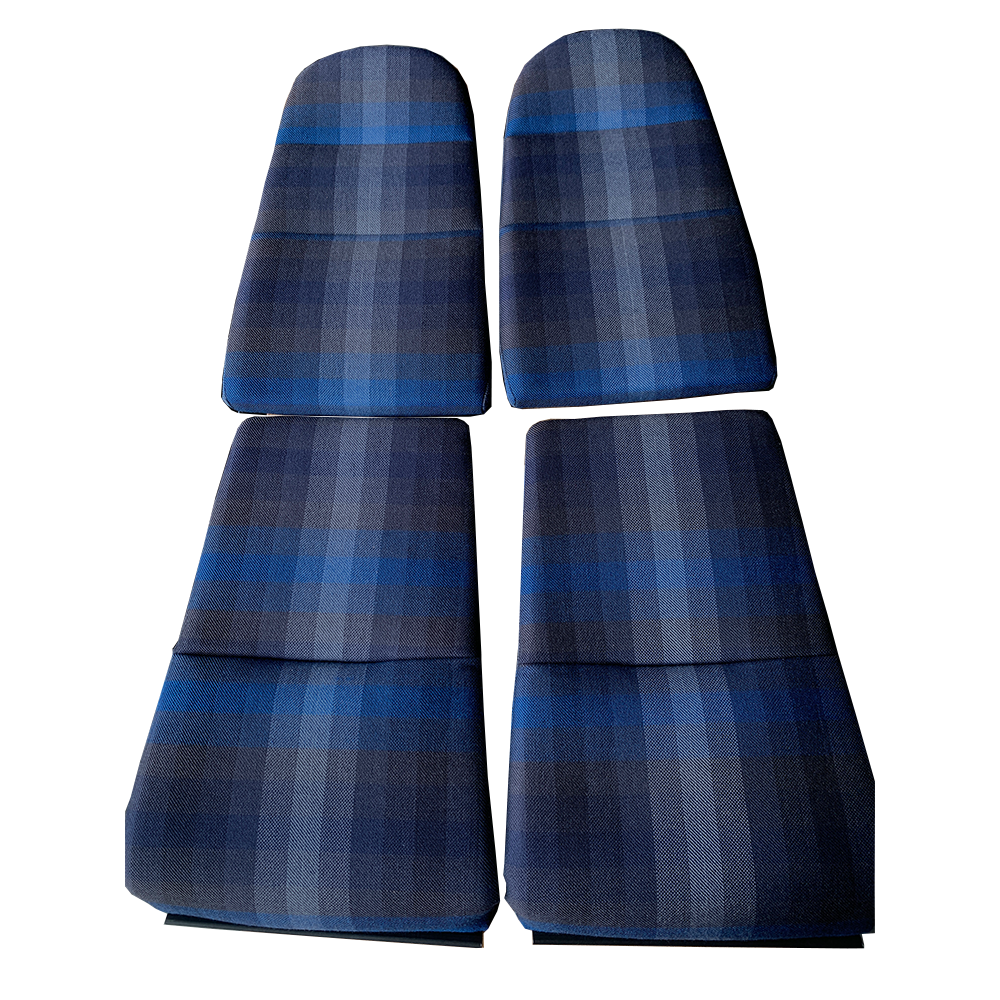 Blue Checkered Center Seat Inserts for Porsche Carbon Fiber Bucket Seats (991 / 992 GT3 RS, 718 GT4 RS, 918)