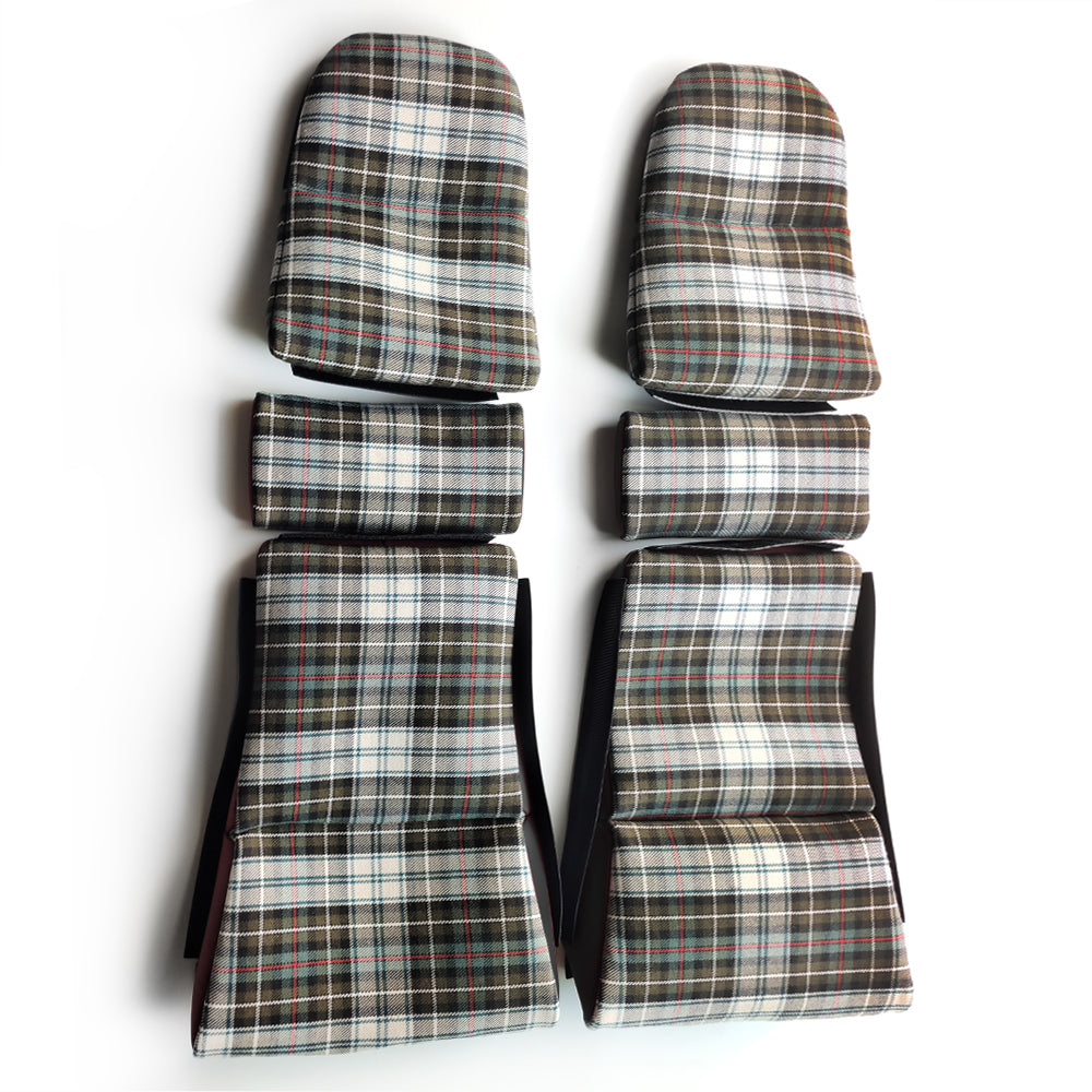 Vintage Tartan Plaid Center Seat Insert Cover (NO FOAM) for Porsche Folding Carbon Fiber Bucket Seats | Fit 911 997 991 992 718 981 987 GT3 GT4 GT2RS