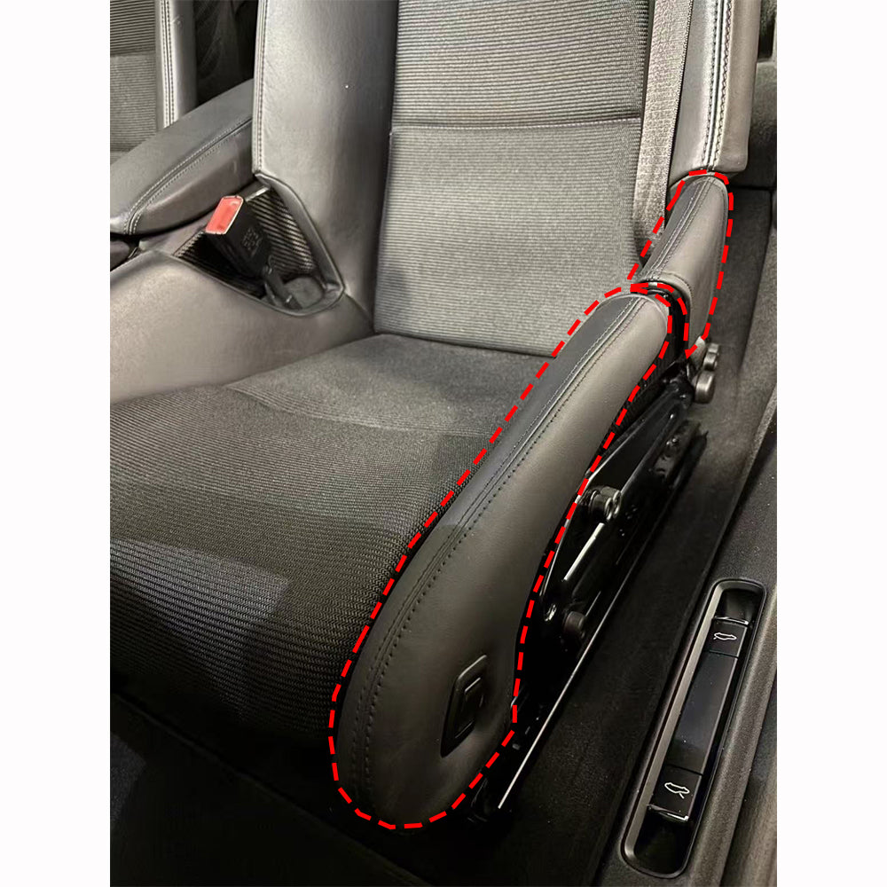 Side bolster protector set for Porsche 911/918 bucket seats——Black stitching