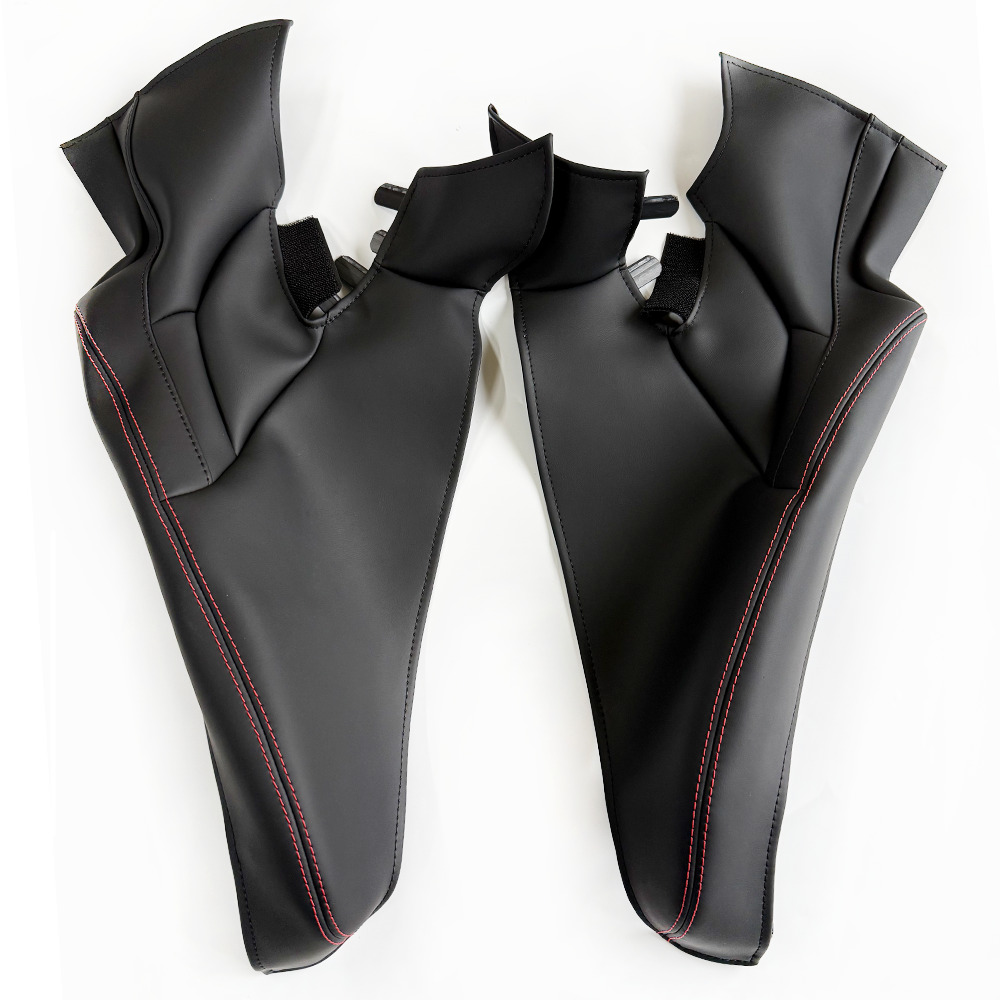 Side bolster protector set for Porsche 911/992.2 bucket seats——red stitching