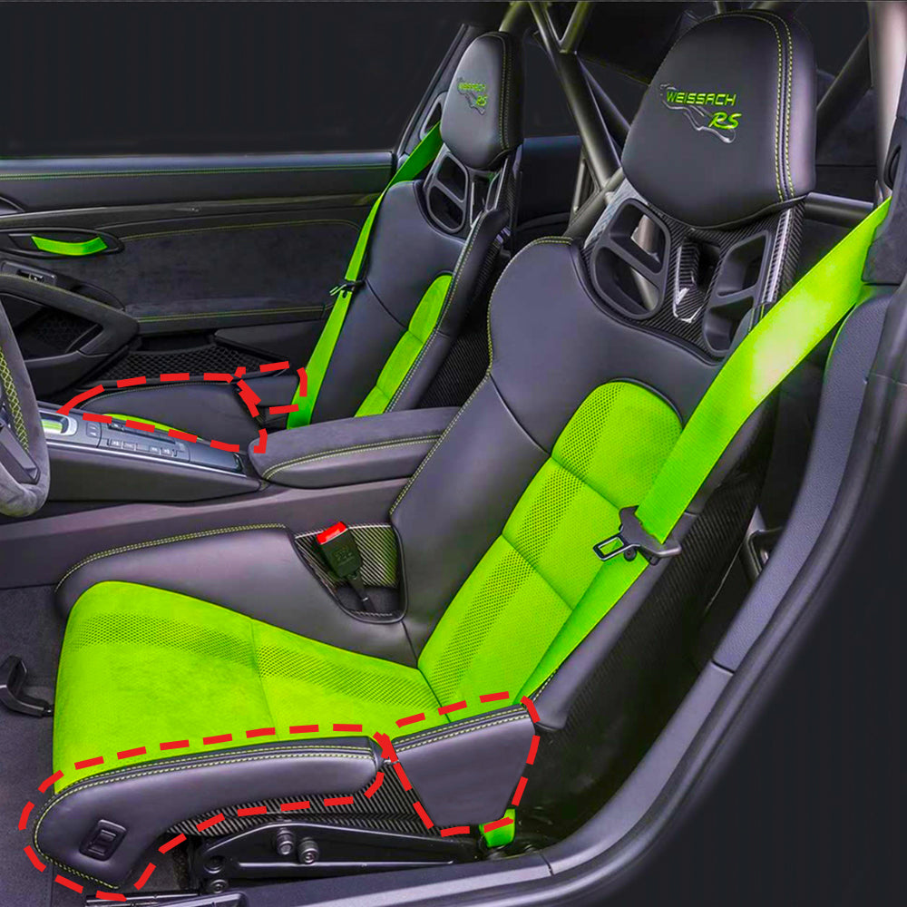 Side bolster protector set for Porsche 911/718 bucket seats