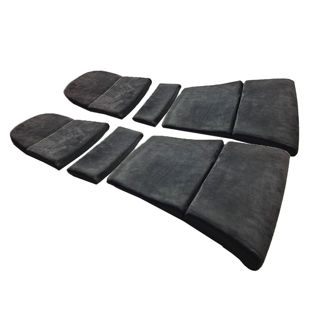 Carbon Black Alcantara Center Seat Insert Cover (NO FOAM) For Porsche Folding Carbon Fiber Bucket Seats | Fit All 911 996 997 987 981 991 992 Models