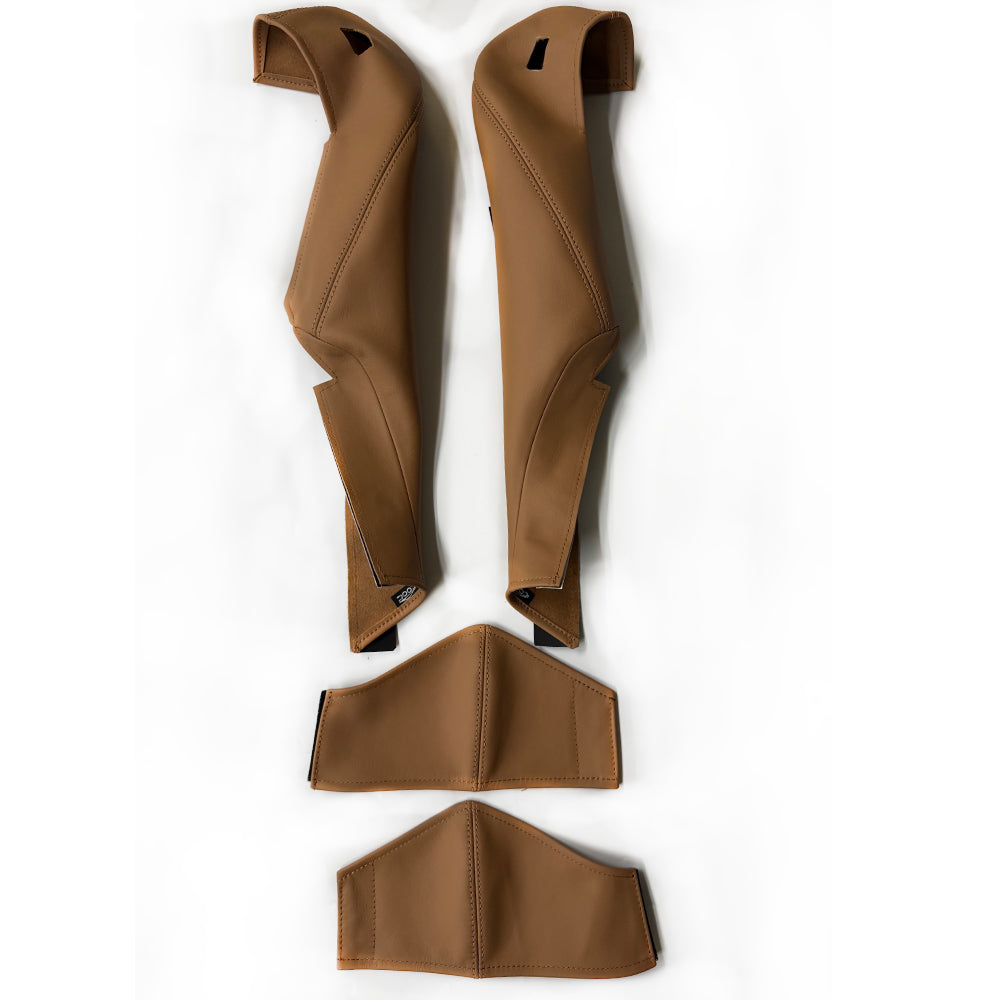 Cognac Leather Side Bolster Protector Set for Porsche Racing Bucket Seats