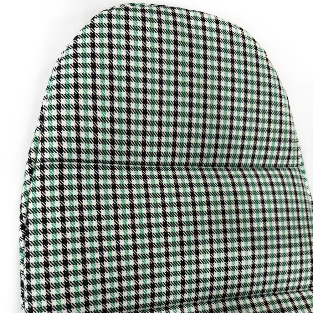 Black & Green Houndstooth Center Seat Inserts for Porsche Carbon Fiber Bucket Seats (991 / 992 GT3 RS, 718 GT4 RS, 918)