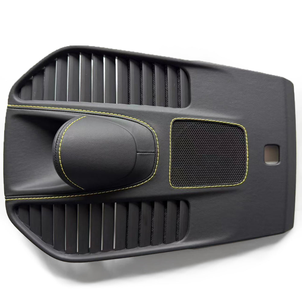 Porsche 911 Leather Chronograph Cover – Black Leather with Yellow Stitching (OEM Base Stopwatch Cover)