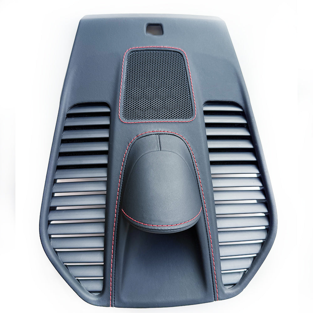 Porsche 911 Leather Chronograph Cover – Black Leather with Red Stitching (OEM Base Stopwatch Cover)