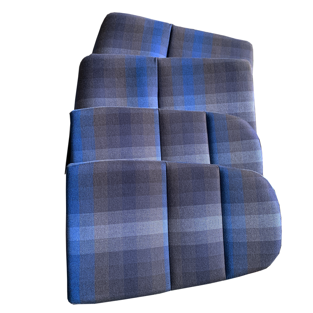 Blue Checkered Center Seat Inserts for Porsche Carbon Fiber Bucket Seats (991 / 992 GT3 RS, 718 GT4 RS, 918)