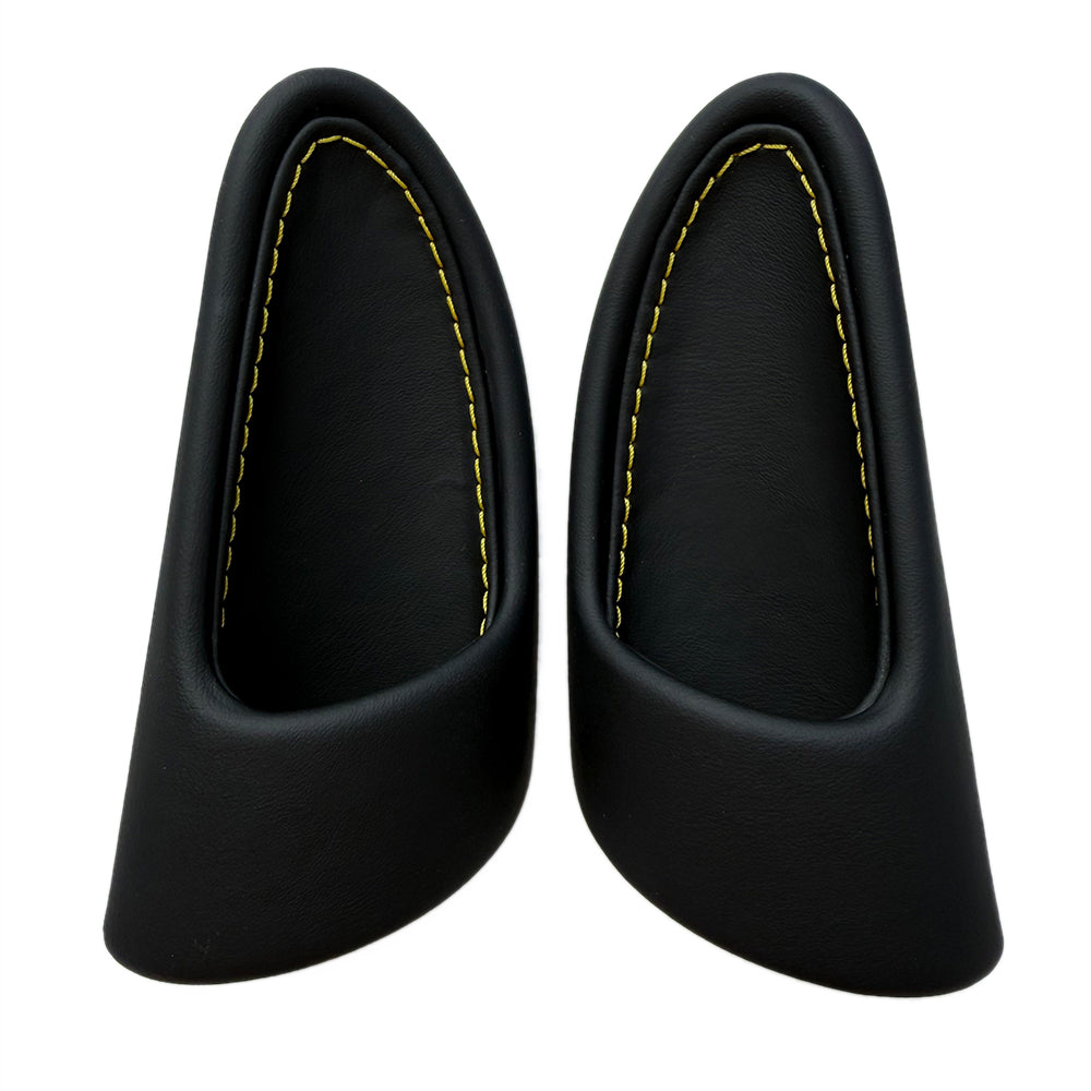 Porsche 997 (2005–2011) Leather Door Handle Set – Black Leather / Yellow Stitching | Carrera Turbo GT3 RS GTS Exclusive
