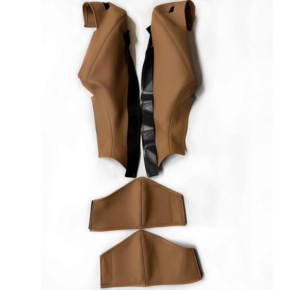 Cognac Leather Side Bolster Protector Set for Porsche Racing Bucket Seats