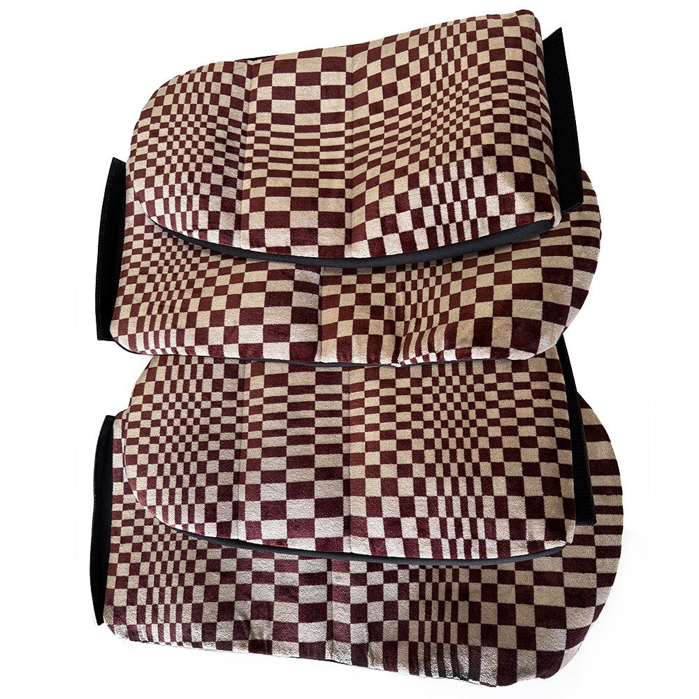 Pascha / Pasha Pattern Center Seat Inserts for Porsche Carbon Fiber Bucket Seats (991 / 992 / GT3 RS / 718 GT4 RS / 918 Spyder) – Classic Retro Motorsport Fabric