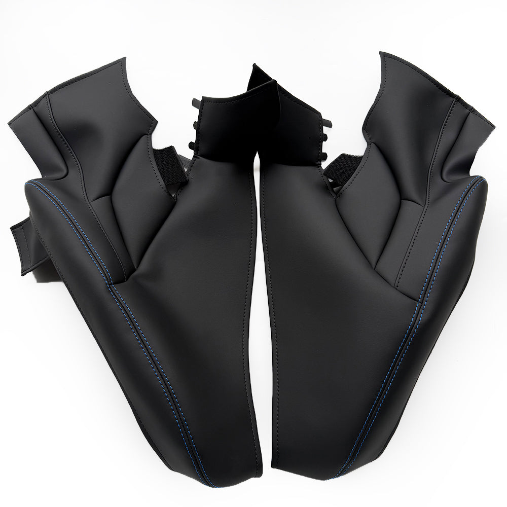 Side bolster protector set for Porsche 911/992.2 bucket seats——Shark blue stitching