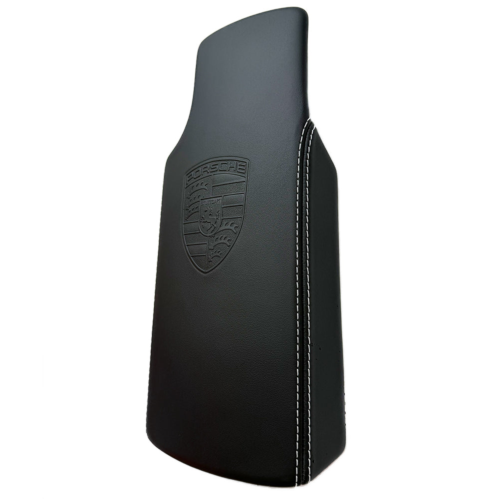 Porsche 997 GT2 RS / Turbo S/GT3RS Center Console Lid – Black Leather, GT Silver Stitching