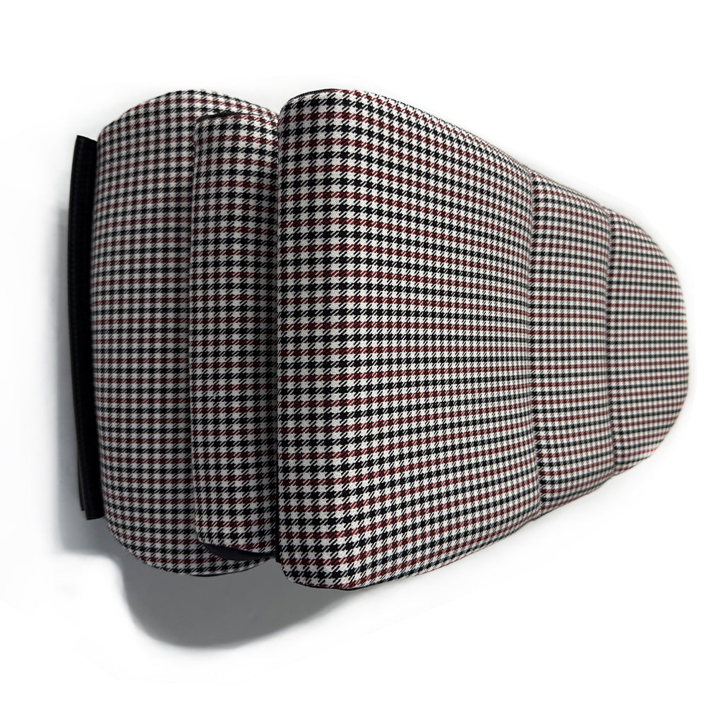 Black & Red Houndstooth Seat Inserts with Foam Cushioning for Porsche Bucket Seats