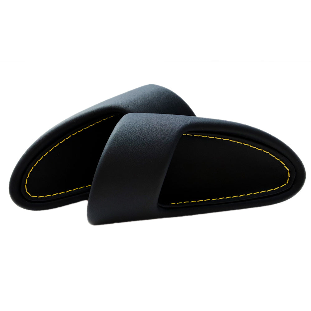 Porsche 997 (2005–2011) Leather Door Handle Set – Black Leather / Yellow Stitching | Carrera Turbo GT3 RS GTS Exclusive