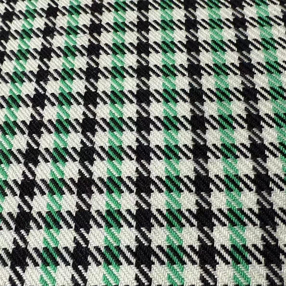 Black & Green Houndstooth Center Seat Inserts for Porsche Carbon Fiber Bucket Seats (991 / 992 GT3 RS, 718 GT4 RS, 918)
