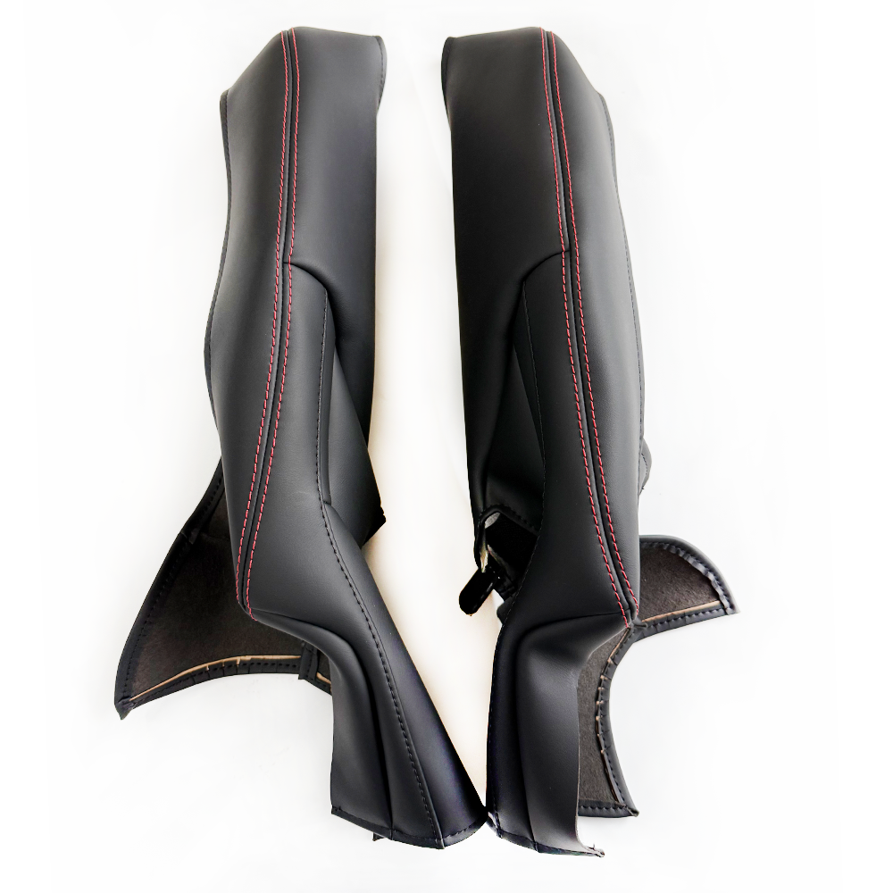 Side bolster protector set for Porsche 911/992.2 bucket seats——red stitching