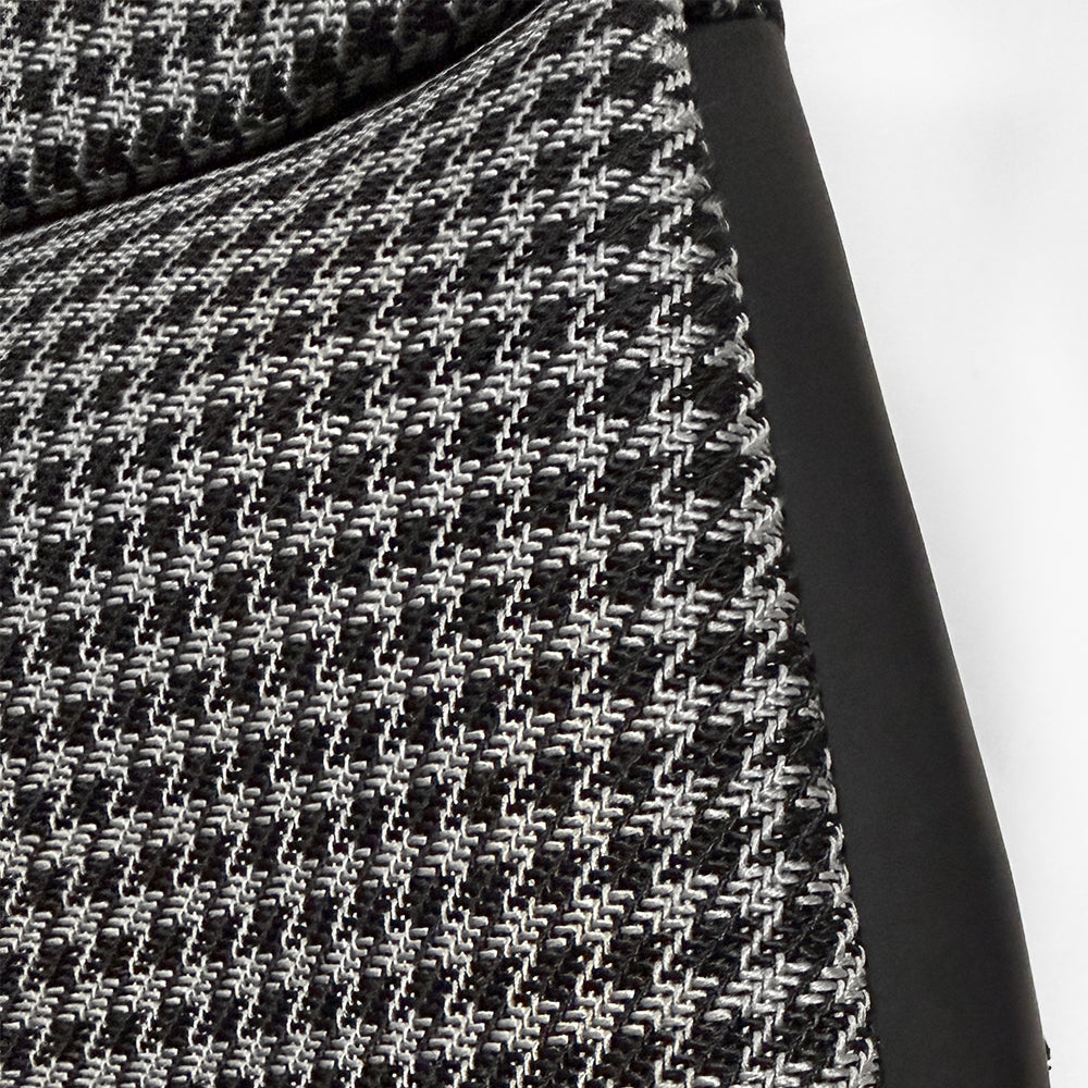 Black Silver Houndstooth Center Seat Insert Cover (NO FOAM) for Porsche Folding Carbon Fiber Bucket Seats | Fit 911 997 991 992 718 981 987 GT3 GT4 GT2RS