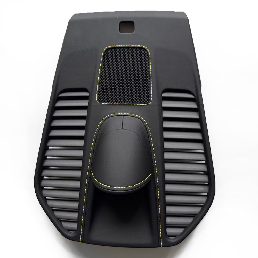 Porsche 911 Leather Chronograph Cover – Black Leather with Yellow Stitching (OEM Base Stopwatch Cover)