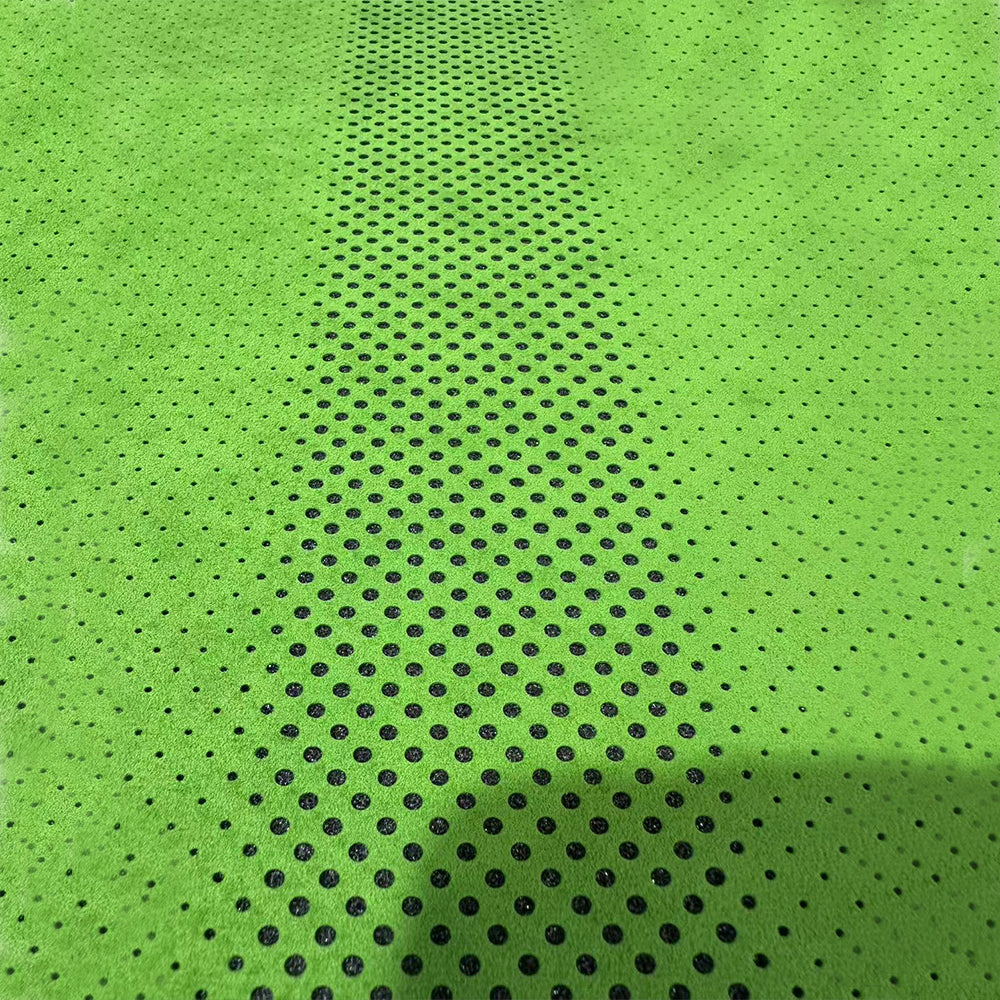 Lizard Green Italian Alcantara Center Seat Inserts with Vertical Perforation Design for Porsche Carbon Fiber Bucket Seats (991 / 992 GT3 RS, 718 GT4 RS, 918)