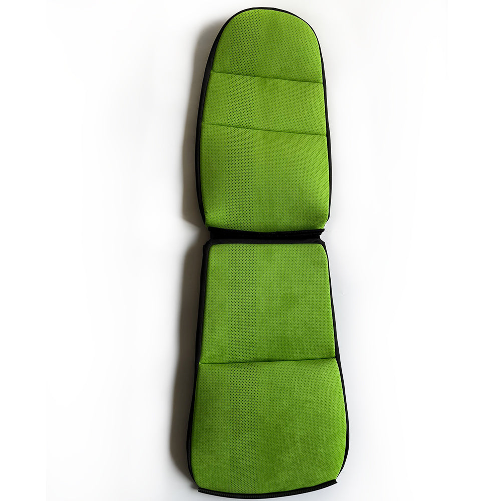 Lizard Green Italian Alcantara Center Seat Inserts with Vertical Perforation Design for Porsche Carbon Fiber Bucket Seats (991 / 992 GT3 RS, 718 GT4 RS, 918)