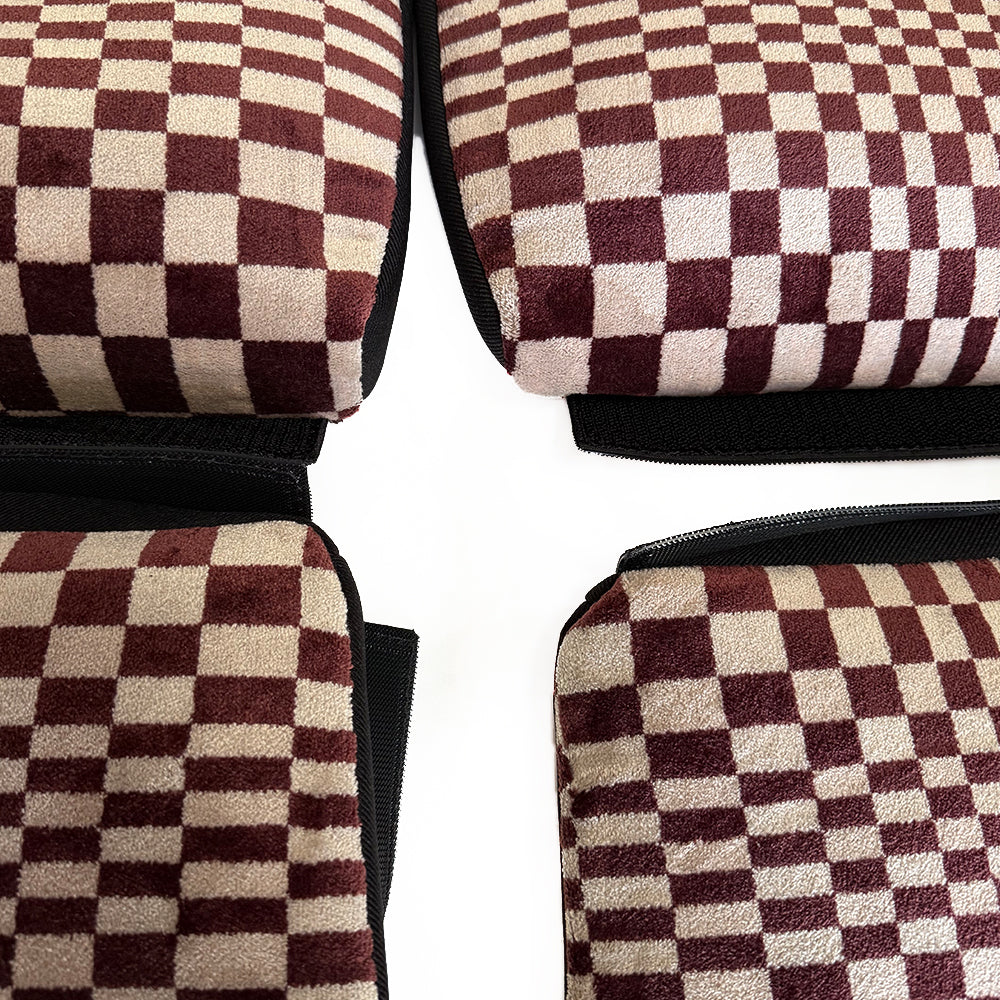 Pascha / Pasha Pattern Center Seat Inserts for Porsche Carbon Fiber Bucket Seats (991 / 992 / GT3 RS / 718 GT4 RS / 918 Spyder) – Classic Retro Motorsport Fabric