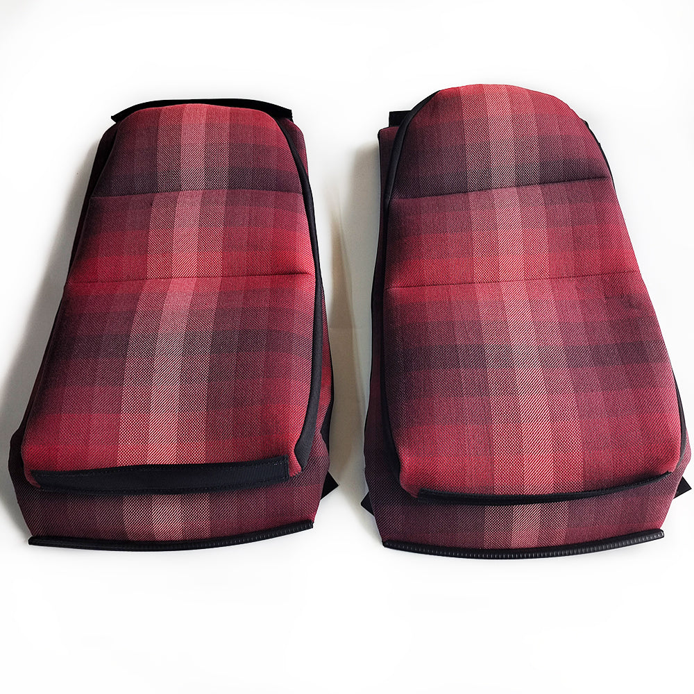 Red Checkered Center Seat Inserts for Porsche Carbon Fiber Bucket Seats (991 / 992 GT3 RS, 718 GT4 RS, 918)