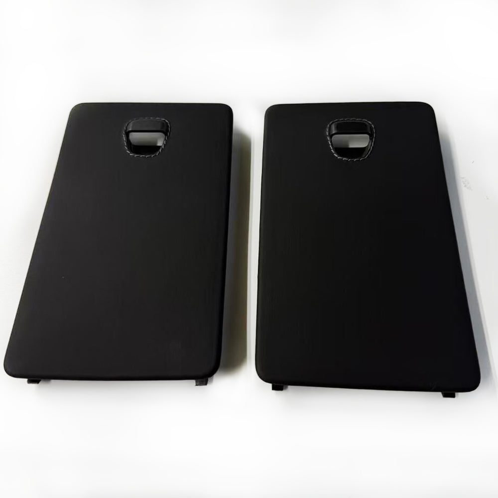 Custom Leather Fuse Box Cover for Porsche 911 Black leather with Dark Grey stitching