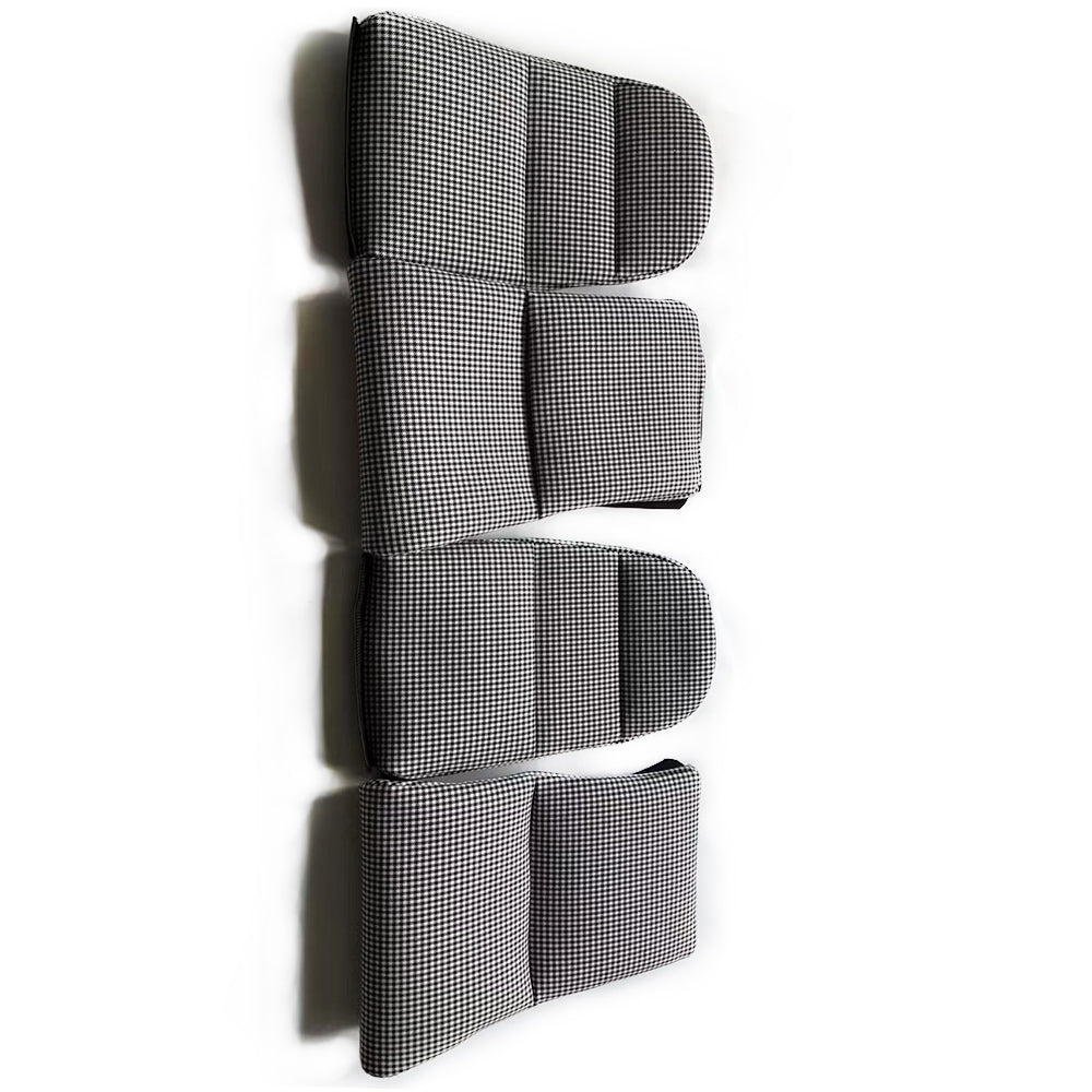 Black & White Houndstooth Center Seat Inserts for Porsche Carbon Fiber Bucket Seats (991 / 992 GT3 RS, 718 GT4 RS, 918)