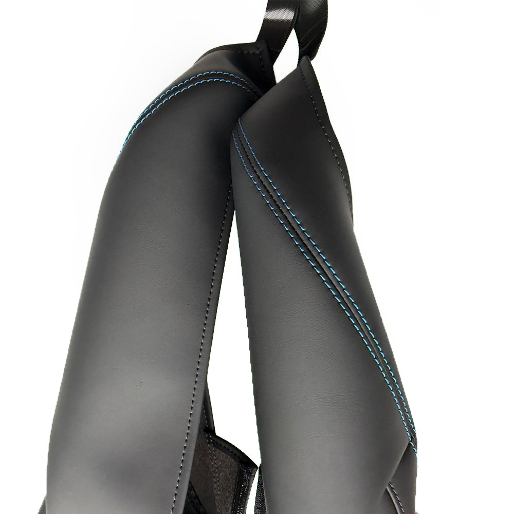 Side bolster protector set for Porsche 911/992.2 bucket seats——Shark blue stitching