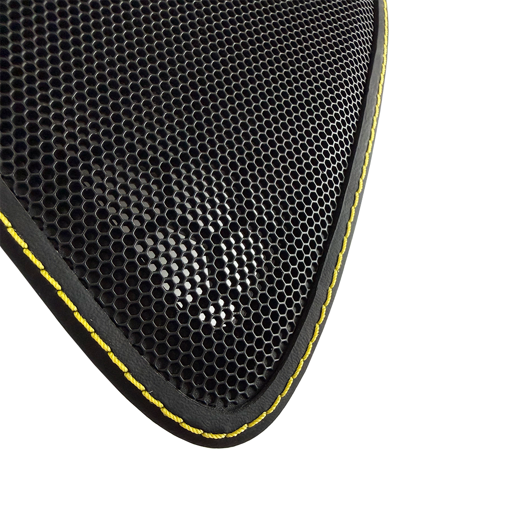 Leather B-Pillar Speaker Covers with Yellow Stitching for Porsche 911 (Interior Trim Upgrade, Left & Right Set)