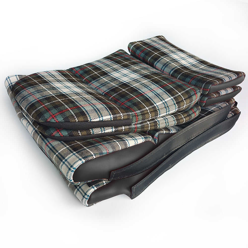 Vintage Tartan Plaid Center Seat Insert Cover (NO FOAM) for Porsche Folding Carbon Fiber Bucket Seats | Fit 911 997 991 992 718 981 987 GT3 GT4 GT2RS