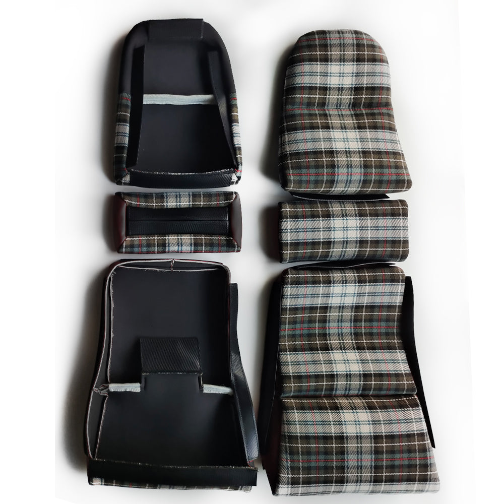 Vintage Tartan Plaid Center Seat Insert Cover (NO FOAM) for Porsche Folding Carbon Fiber Bucket Seats | Fit 911 997 991 992 718 981 987 GT3 GT4 GT2RS