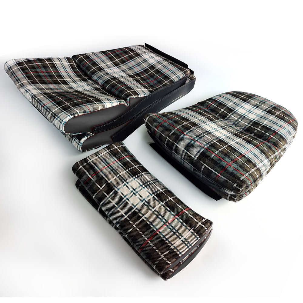 Vintage Tartan Plaid Center Seat Insert Cover (NO FOAM) for Porsche Folding Carbon Fiber Bucket Seats | Fit 911 997 991 992 718 981 987 GT3 GT4 GT2RS