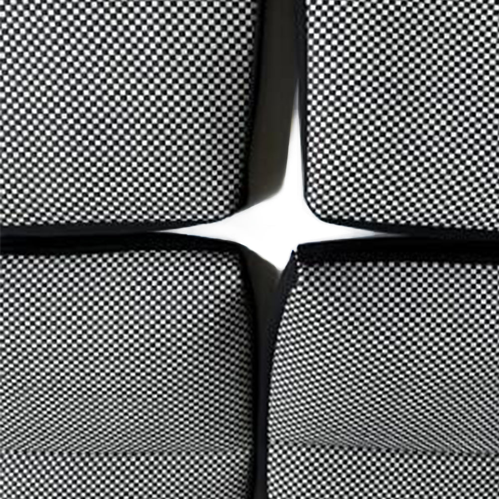 Custom Woven Center Seat Inserts for Porsche Carbon Bucket Seats – Black & White Micro Check Pattern (No Foam)