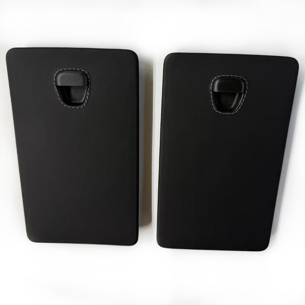Custom Leather Fuse Box Cover for Porsche 911 Black leather with Dark Grey stitching