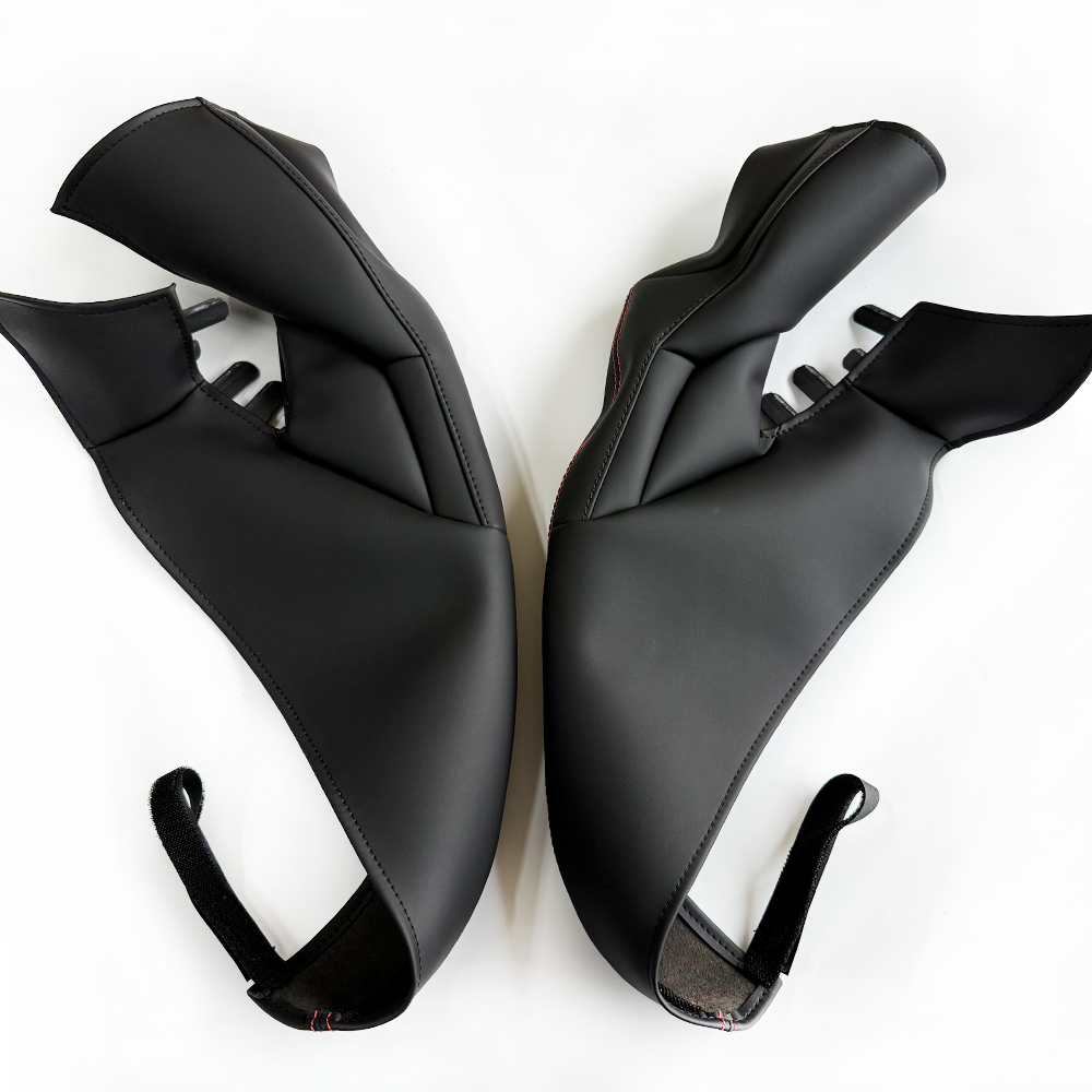 Side bolster protector set for Porsche 911/992.2 bucket seats——red stitching