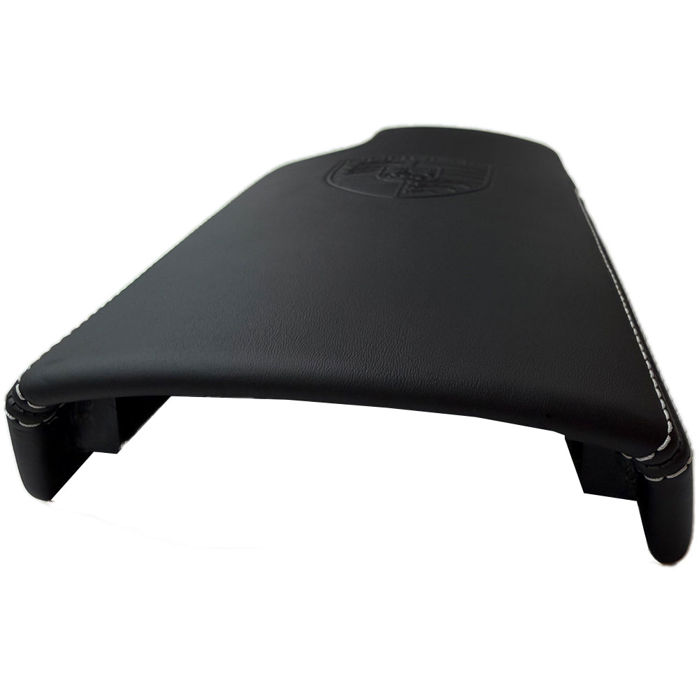 Porsche 997 GT2 RS / Turbo S/GT3RS Center Console Lid – Black Leather, GT Silver Stitching