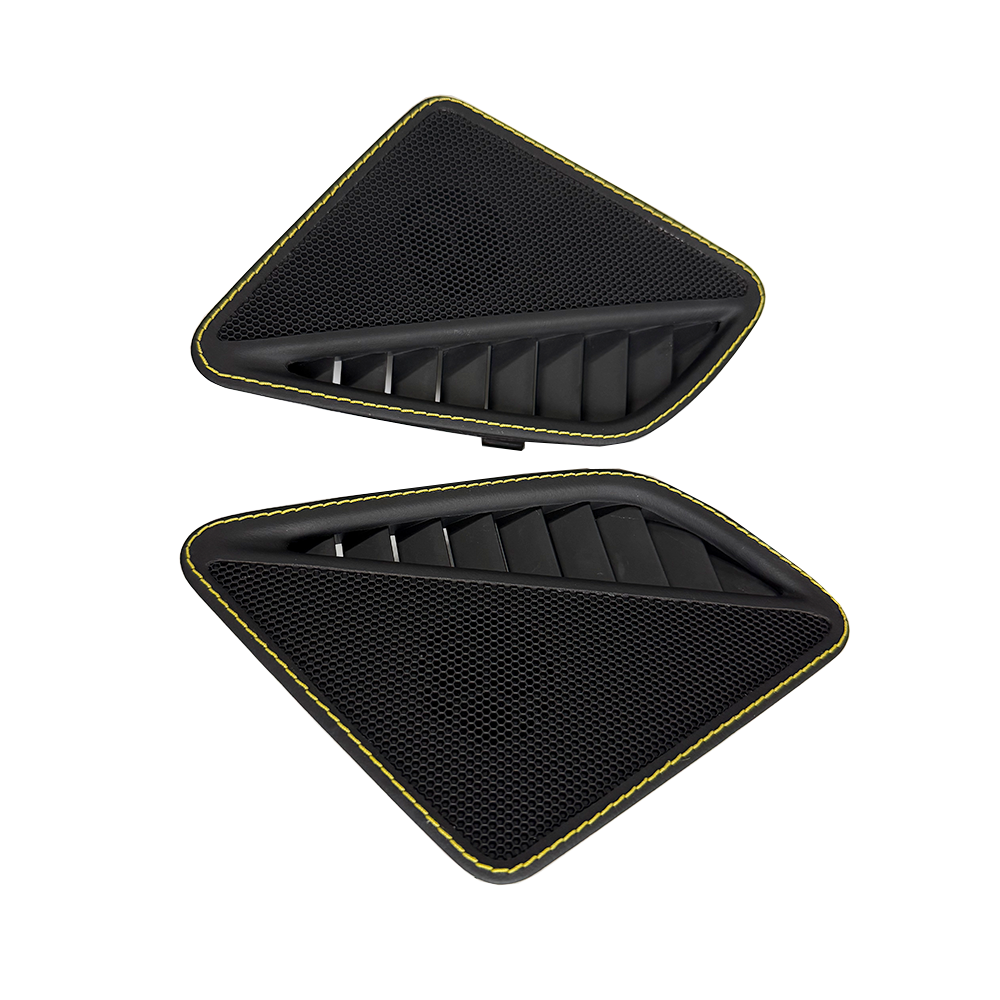 Leather Dashboard Side Speaker Covers with Yellow Stitching for Porsche 911 (Left & Right Set, OEM+ Interior Upgrade)