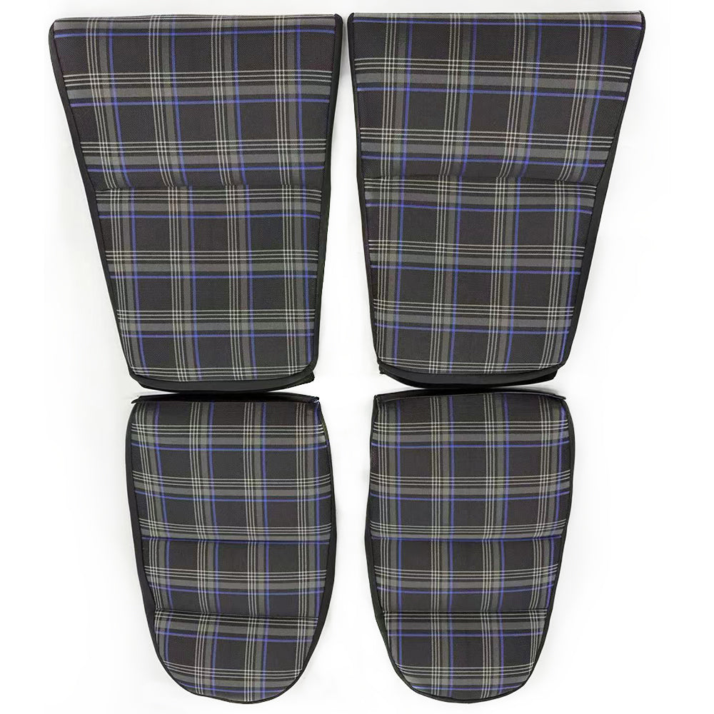 Black & Blue Checkered Center Seat Inserts for Porsche Carbon Fiber Bucket Seats (991 / 992 GT3 RS, 718 GT4 RS, 918)